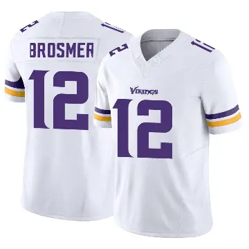 ＃12 Youth Max Brosmer White Limited Minnesota Vikings Vapor F.U.S.E. Jersey