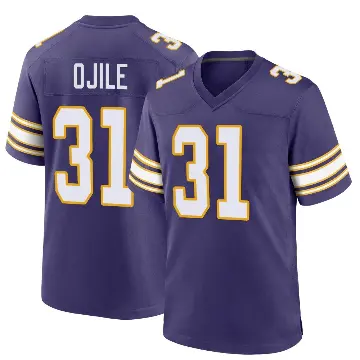 ＃31 Youth Zach Ojile Purple Game Minnesota Vikings Classic Jersey