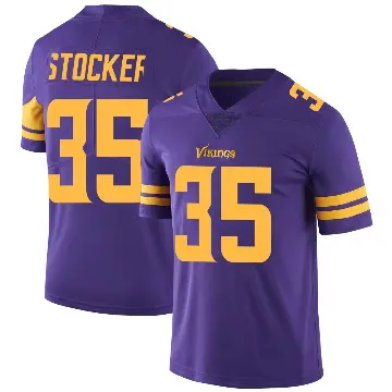＃35 Men's Luke Stocker Purple Limited Minnesota Vikings Color Rush Jersey