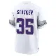 ＃35 Men's Luke Stocker White Game Minnesota Vikings Alternate Jersey