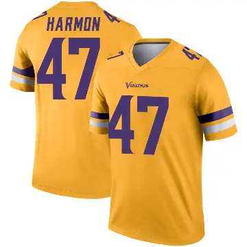 ＃47 Youth Matt Harmon Gold Legend Minnesota Vikings Inverted Jersey