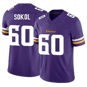 ＃60 Youth Josh Sokol Purple Limited Minnesota Vikings Vapor F.U.S.E. Jersey