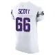 ＃66 Men's Jordon Scott White Elite Minnesota Vikings Alternate Vapor F.U.S.E. Jersey