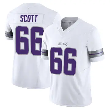 ＃66 Men's Jordon Scott White Limited Minnesota Vikings Alternate Vapor F.U.S.E. Jersey