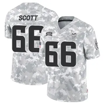 ＃66 Youth Jordon Scott Arctic Camo Limited Minnesota Vikings 2024 Salute to Service Jersey