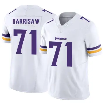 ＃71 Men's Christian Darrisaw White Limited Minnesota Vikings Vapor F.U.S.E. Jersey