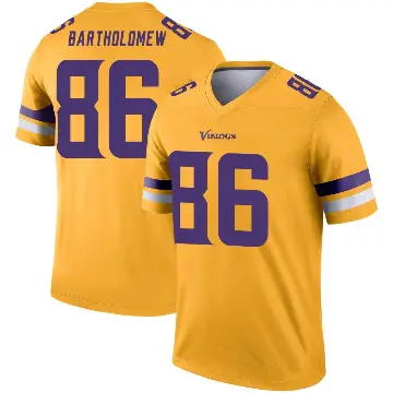 ＃86 Youth Gavin Bartholomew Gold Legend Minnesota Vikings Inverted Jersey