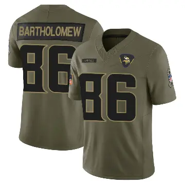 ＃86 Youth Gavin Bartholomew Olive Limited Minnesota Vikings 2025 Salute to Service Jersey
